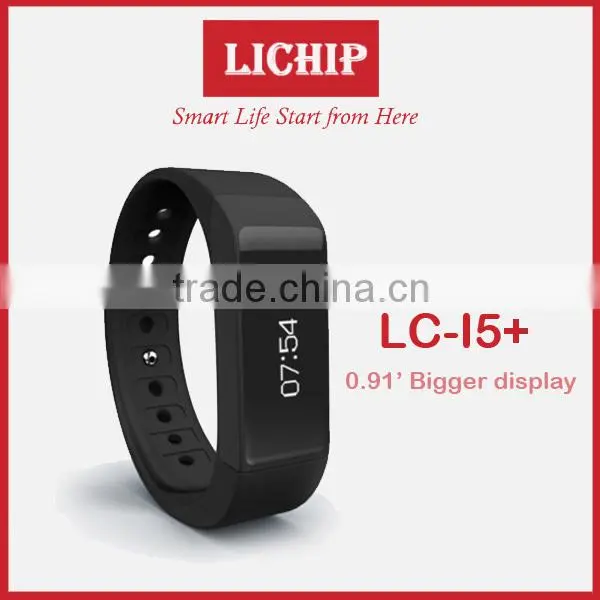 0.91 Inch Bigger Display Screen Remote Camera Sleeping Monitor Date&time Colorie Bluetooth LC-I5 Plus Smart Wristband photo-3