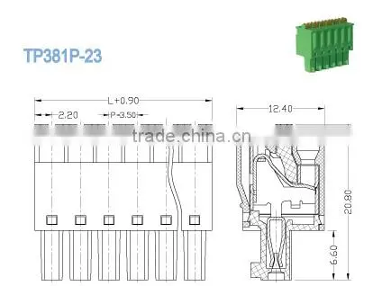Termin Block 3.50mm PCB Screwless Terminal Block With Plug Double Levels Termin Block photo-2