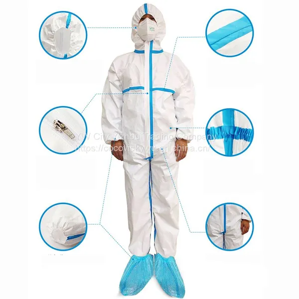 Disposable Medical Use Protective Clothing, Microporous Coverall and Isolation Gown SMS photo-2
