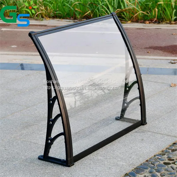 Plastic Bracket Clear Polycarbonate Solid Sheet Awning for Window photo-4