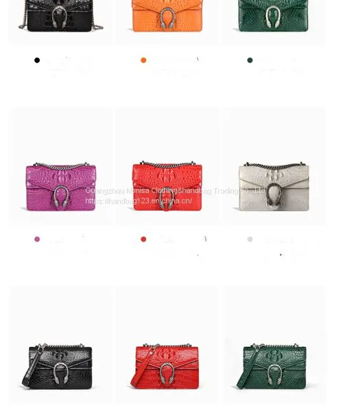 Crocodile Leather Women's Bag 2022 New Leather Bag Women's Chain Large-Capacity One-Shoulder Messenger Bag photo-3