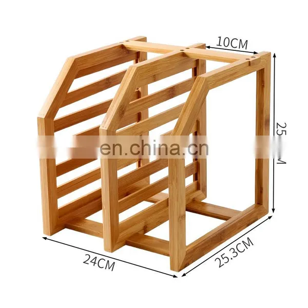 Bamboo Storage Racks High Quality Minimalist Multifunction Bamboo Dish Storage Holder photo-5