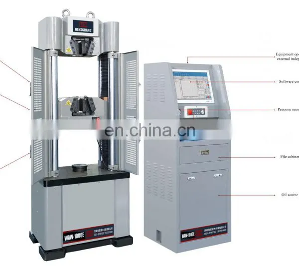 WE-300 300KN 30Ton Tensile Tester With Preload Testing Rig Load Cell Display photo-5