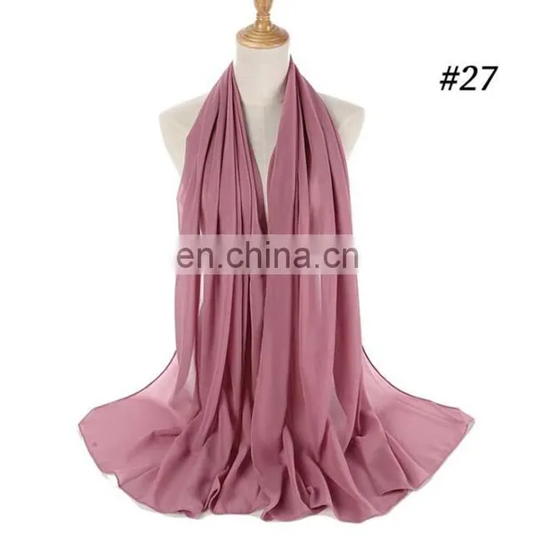 Wholesale Plain Georgette Foulard Hijab Muslim photo-5