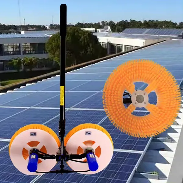 Automatic Solar Panel Cleaning Brush Clean Machine Power Roller Brush Solar Panel Cleaning For Photovoltaic Station photo-2