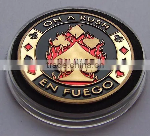 Poker Chip Card Guard-ON FIRE