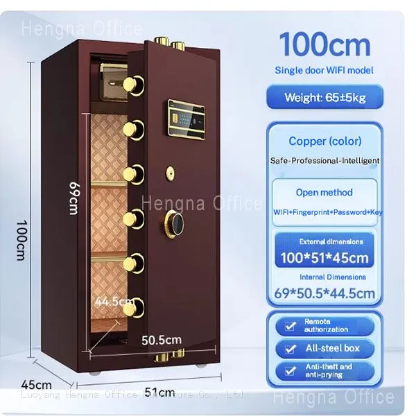 100cm Security Biometric Fingerprint Safe | With Thick Locking Bolt for Home Use | Elegant Modern Aesthetic Safe With White Finish photo-4