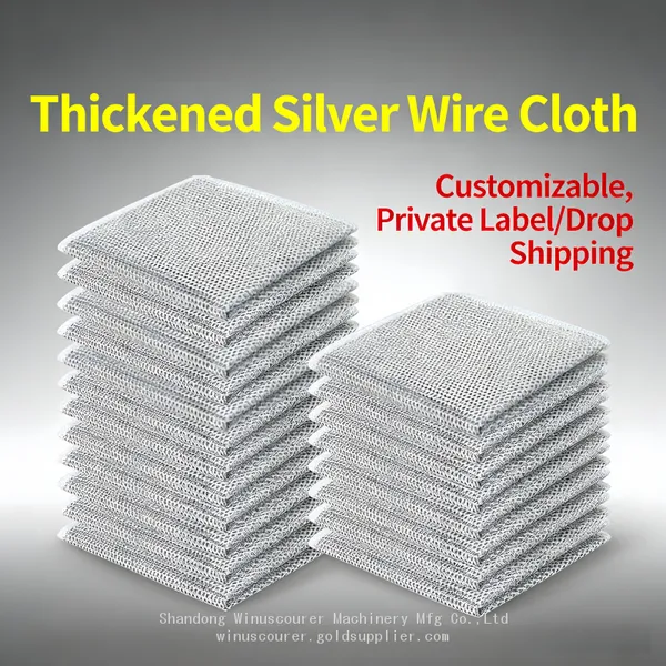 Double Side Silver Silk Double-Sided Cleaning Cloth Kitchen Clean Dish Wash Towel