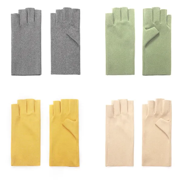 Half Finger Gloves, Gloves Fingerless Gloves for Women Men, Winter Half Finger Gloves, Fit for Working, Typing, Writing, Running photo-5