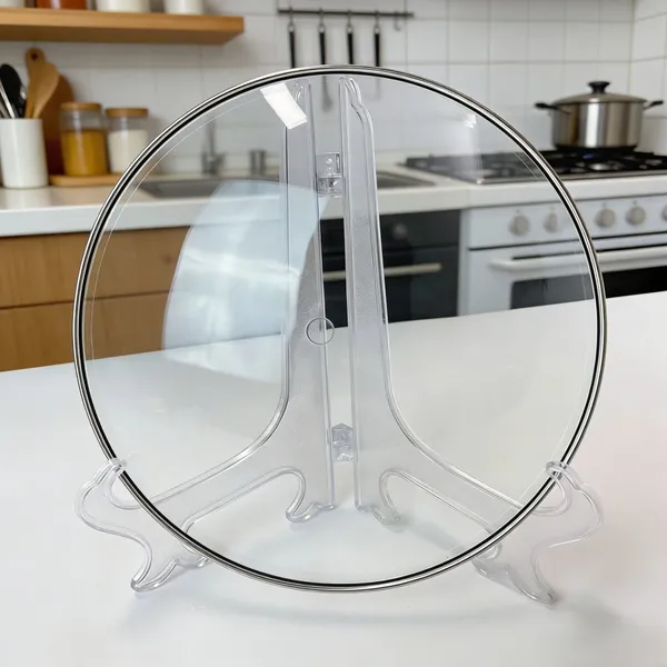 C Type Reliable Tempered Glass Pot Lid Heat Stable Shatter Resistant With Comfortable Handle for Home and Professional Kitchens