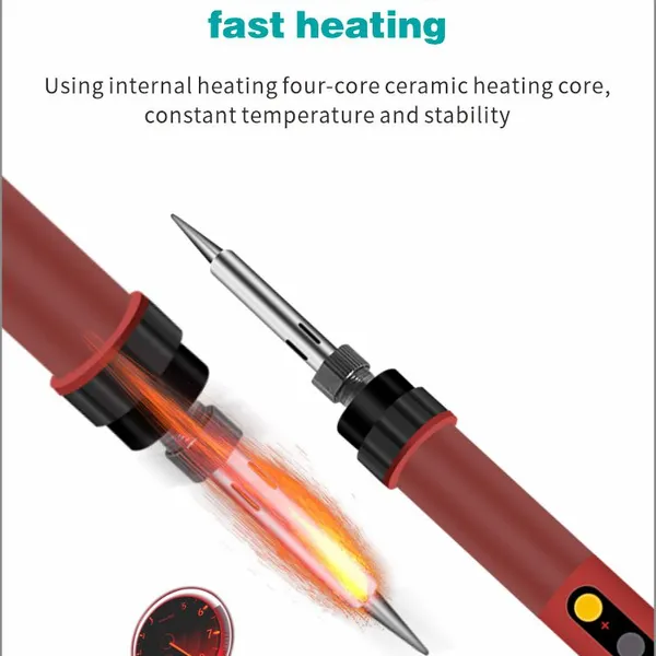CXG E60s/E90s/E110s/E60wt/E90wt/E110wt Univeresal Voltage Digital Constant Temperature Soldering Iron photo-3