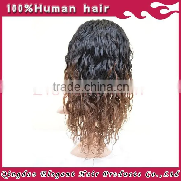 2015 Qingdao Elegant Virgin Hair Brazilian Hair Full Lace Wig Kinky Curly Brazilian photo-2