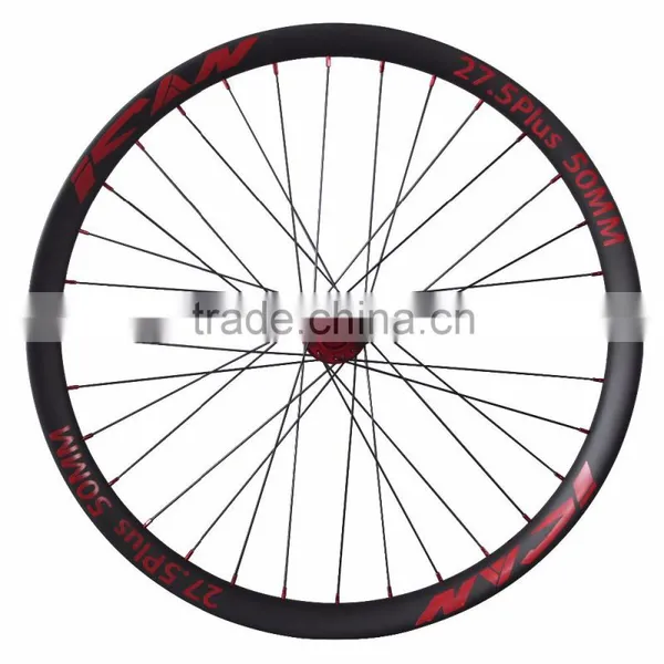 27.5 plus mtb bike wheels rims 50mm clincher and tubeless 650b plus mountain bike wheel