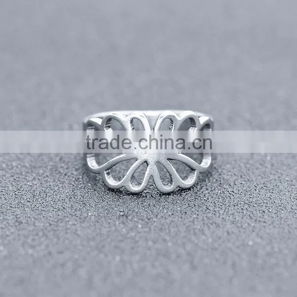 2016 Korean Style Fancy Shaped Stainless Steel Hollow Ring photo-2