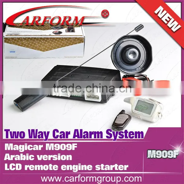 Factory Wholesale in Stock Magicar M909F Two Way Car Alarm System English/Persian Version LCD Remote Engine Starter photo-2