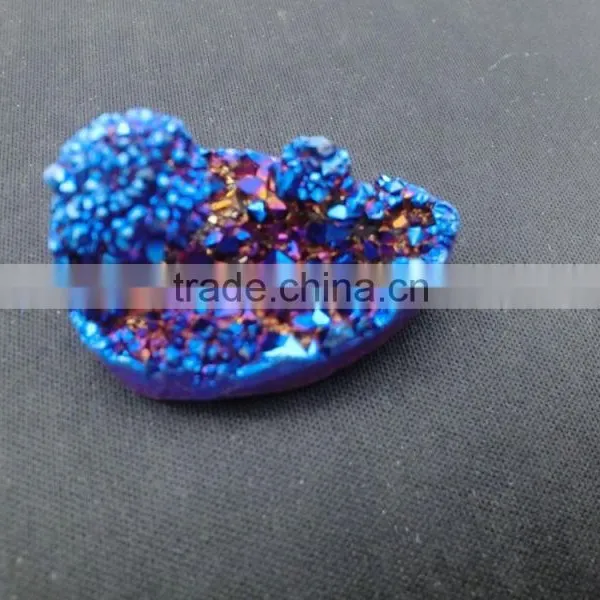 In Stock!!! Blue Color Agate Necklace Drusy Pendant Pear Shape Druzy Pendant photo-2
