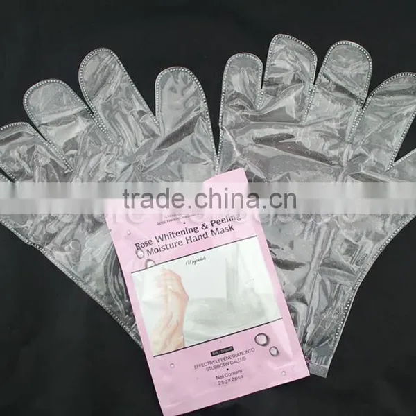 Soft Repair Desalt Splash Whitening Soothe Cracks Hand Peeling Mask Rose Whitening Peeling Moisture Hand Mask photo-3