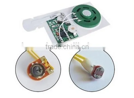 2016 wholesale recordable motion activated sound module for greeting card