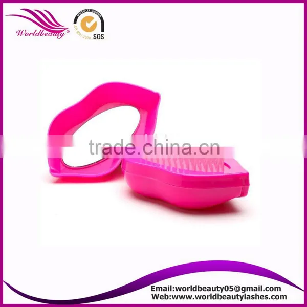 New Type Lip Shape Personalized Detangling Hair Brushes With Mirror photo-2