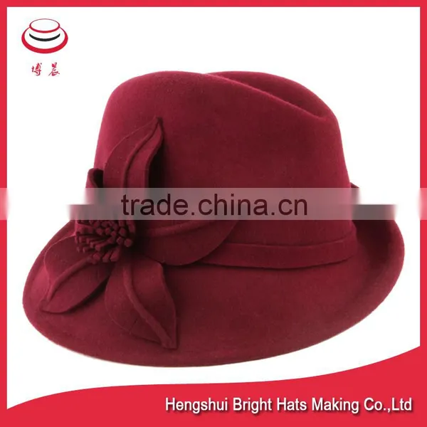 Newly Designed Lady's Wool Felt Fedora Hat photo-2