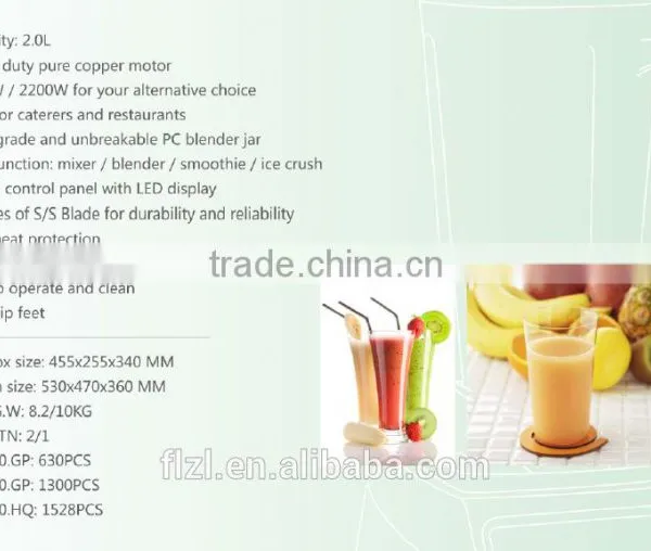 Commercial Electric Blender Smoothies Maker Table Blender photo-2