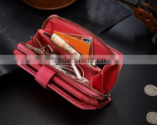 Best Selling Multifunction Leather Case Cover Zipper Wallet Case With Mirror For IPhone 6/6S Plus photo-6