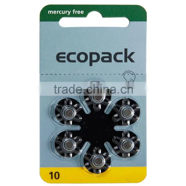 Ecopack 10 Hearing Aid Batteries, PR70