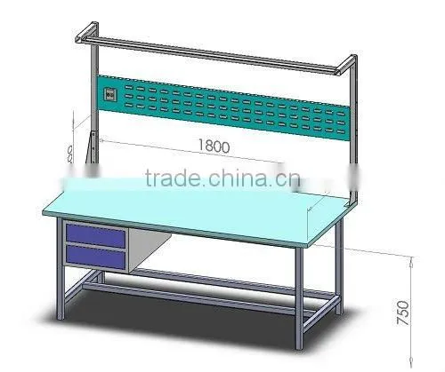 Steel Workbench With Rear Panel