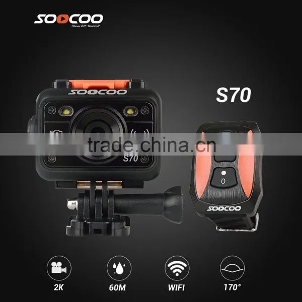 SOOCOO S70 Built- in WIFI Waterproof Sports Camera With 2.4G Remote Control 2K Full HD 170 Degree Wide-angle Lens photo-2