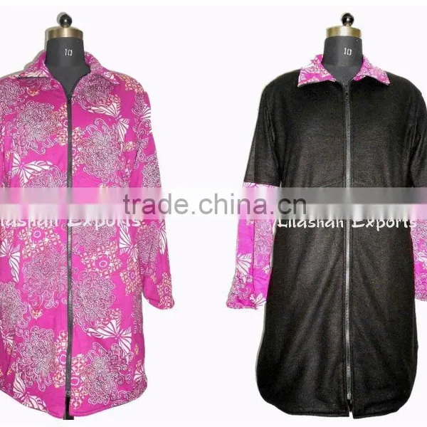 2494 Winter Coats Jacket Reversible Polar Fleece Viscose Dresses New Latest Design Women Winter Cloth Hand Katha Jacket Dresses