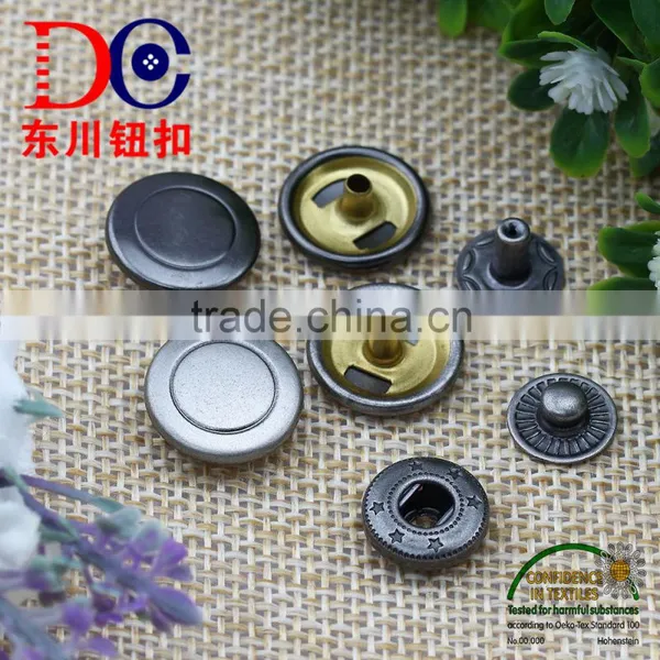 Oeko Tex100 Custom Logo for Clothes Metal Press Snap Button With Any Logo Printing