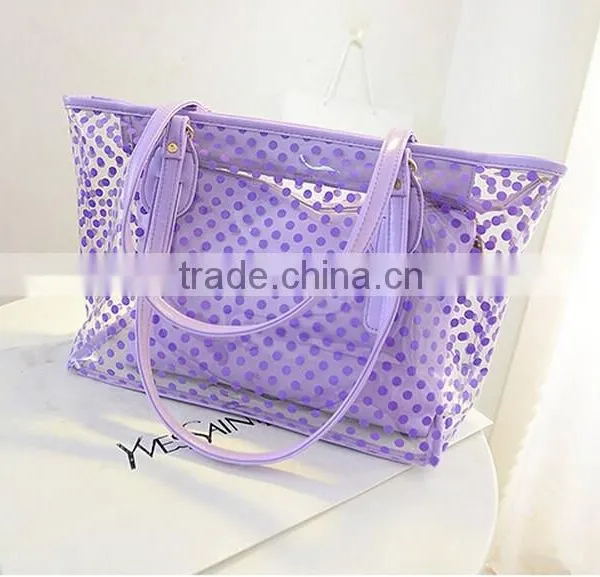 Fashion and Durable Hot Green Wave TPU Tote Bag for Wholesale photo-2