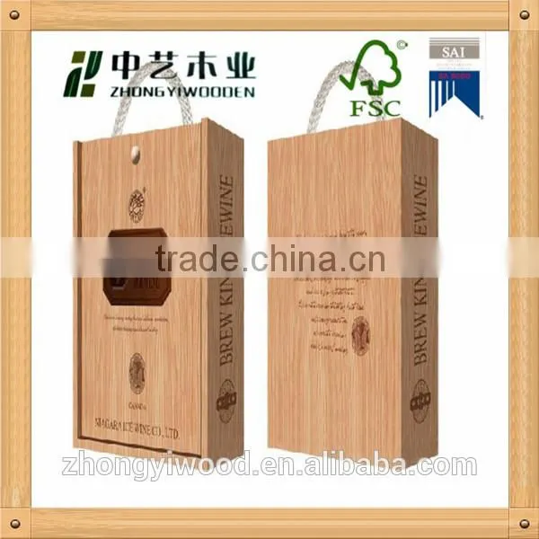 Trade Assurance Economical Pine Wooden Wine Packaging Boxes for Wine Bottles photo-5