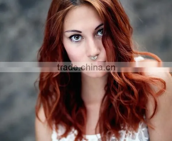 Alloy Charms Fake Septum Nose Ring Non Piercing Hanger Clip On Jewelry photo-3