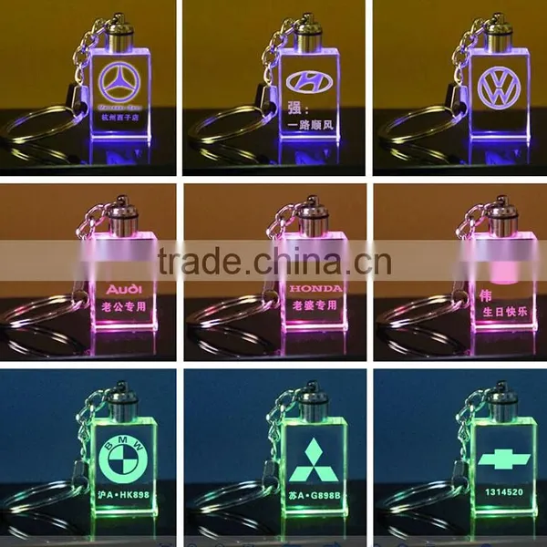 Compact LED 3d Laser Rose Flower Crystal Key Holder photo-4