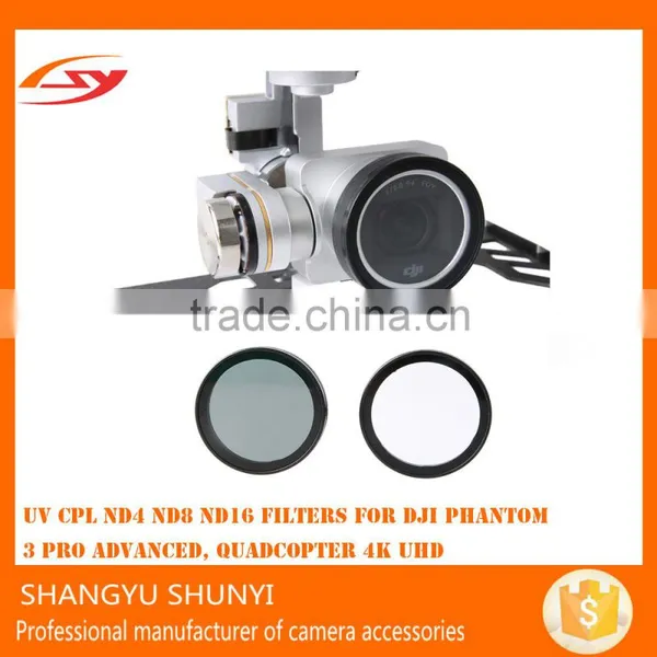 For DJI Phantom 3 Pro Advanced, Quadcopter 4K UHD6 UV CPL ND4 ND8 ND16 Filter
