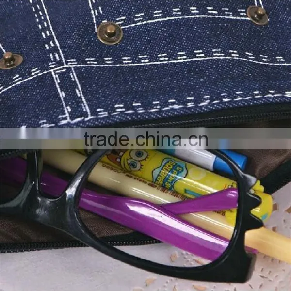 Shorts Big Capacity Pencil Case Canvas Cosmetic Bag photo-2