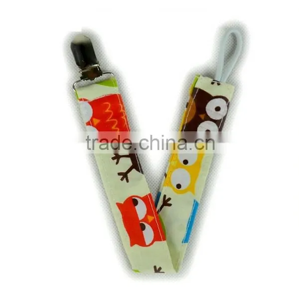 Wholesale Double-Sided Printing Ribbon Baby Soother Infants Pacifier Clips Chain photo-6