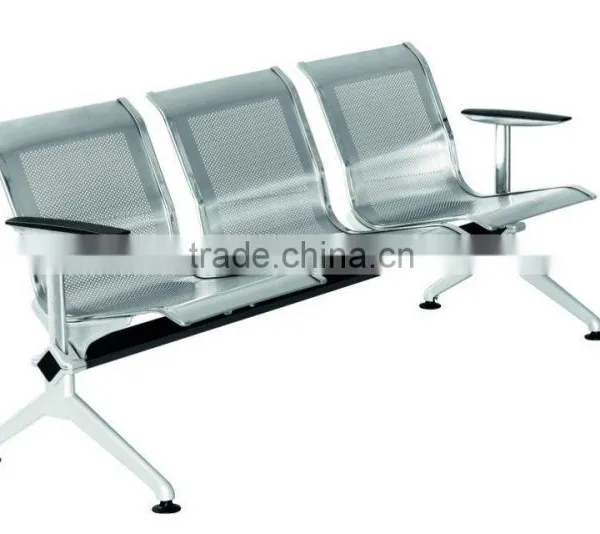 Popular Office Reception Waiting Chairs/stainless Steel Waiting Seat With Arms