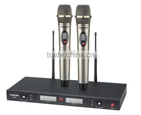 Professional KTV UHF Wireless Microphone,Dual Channel UHF Wireless Microphone,Outdoor Performance Wireless Microphone photo-5
