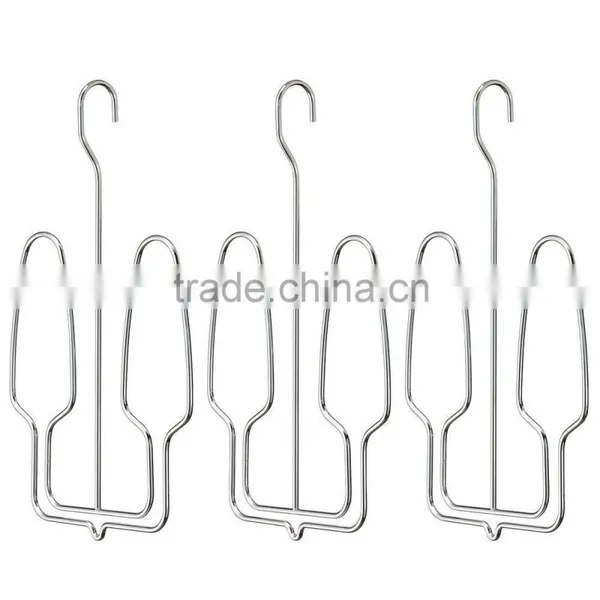 Chrome Closet Organizer Hanger for Shoes, Set of 3 Hangers photo-3
