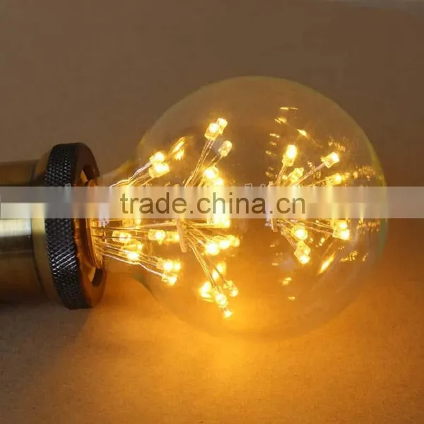 Vintage Retro Filament Light Bulb Round Shape Fireworks Led Light Bulb G125 photo-5
