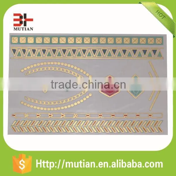 Metallic Temporary Gold Tattoo Sticker for Hands photo-2