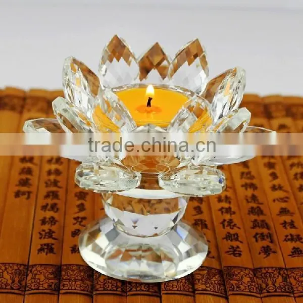 Crystal Lotus Candle Holder