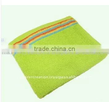 Pure Cotton Yarn Dyed Green Soft Bathroom Hand Towels Cotton