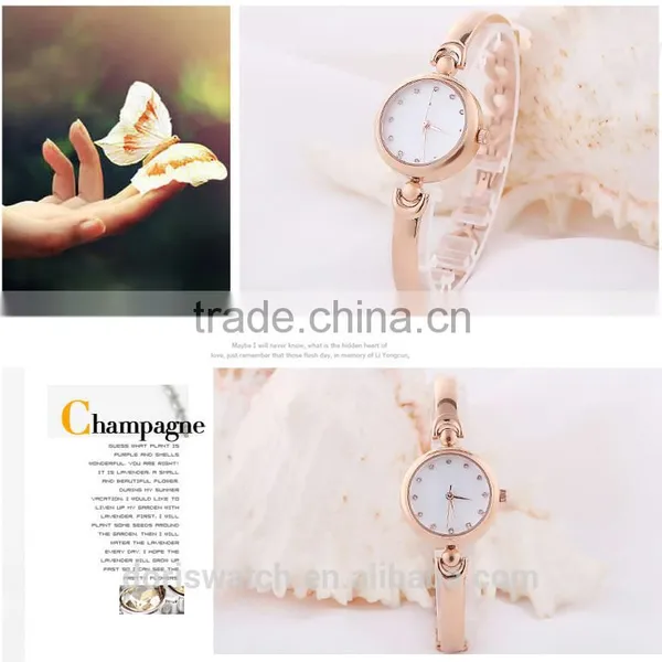 Top Sale Alloy Bracelet Simple Style Diamond Dial Fashion Women Watch photo-6