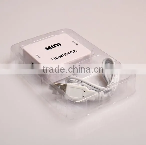 HDMI to VGA Cable Adpater HDMi to VGA With Audio Converter for HDMI Device to VGA Monitor photo-2