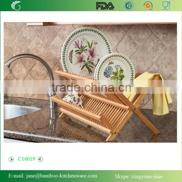 2-Tier Bamboo Dish Drying Rack photo-2