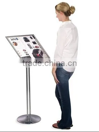 18 x 24 Poster Stand for Floor, Snap Open,Tilting, Adjustable Height - Chrome(FS-B-0199) photo-3