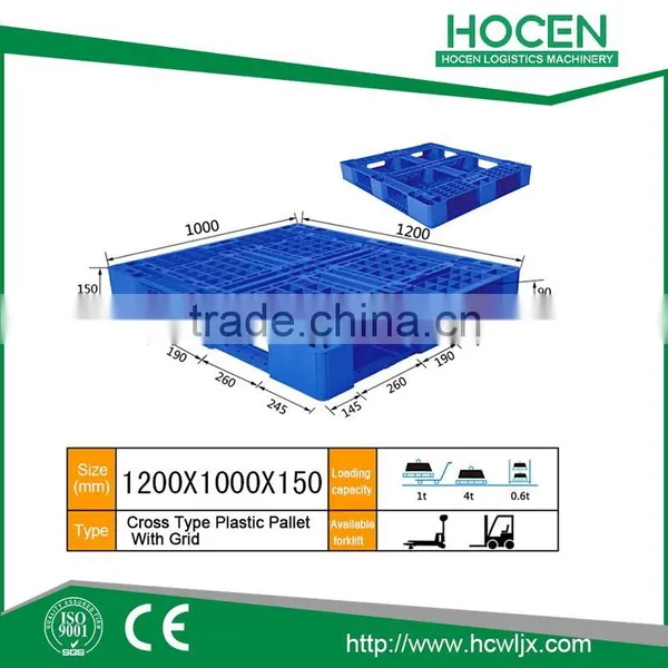 1600*1600 Plastic Pallet With 9 Feet, Single Faced Hygienic Plastic Pallet photo-4